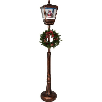 Kerst Lantaarnpaal - 188cm - met licht en geluid