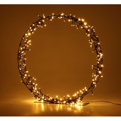 Kerstkrans op Standaard - 300 LED - 60 cm - warm wit - Timer 