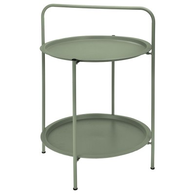 Bijzettafel 50 cm - groen - 2 verdiepingen