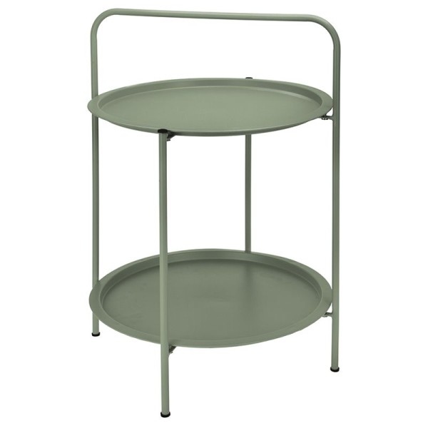 Bijzettafel 50 cm - groen - 2 verdiepingen