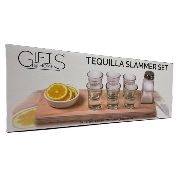 Tequila Serving Set - Tequila Shotjes op Serveerplank
