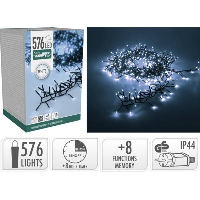 Treecluster Kerstboomverlichting - 576led - Wit