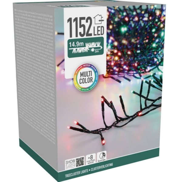 Treecluster Kerstboomverlichting - 1152led - Multicolor