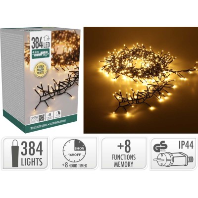 Treecluster Kerstboomverlichting - 384led - extra warm wit