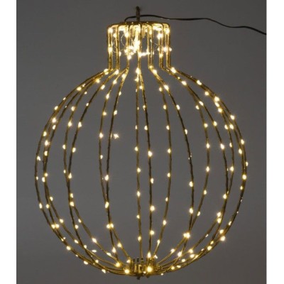 Verlichte Kerstbal - 45cm - Zwart Frame