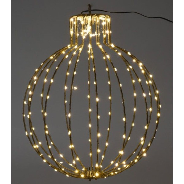Verlichte Kerstbal - 45cm - Zwart Frame