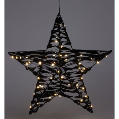 Verlichte Kerstster - Zwart - 40 cm - 60 led 