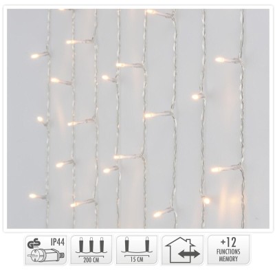 Gordijnverlichting - 240LED - 200x150cm - warm wit