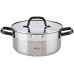 San Ignacio RVS kookpan met glazen deksel, Ø20x8.5cm, 2 liter - serie Vita