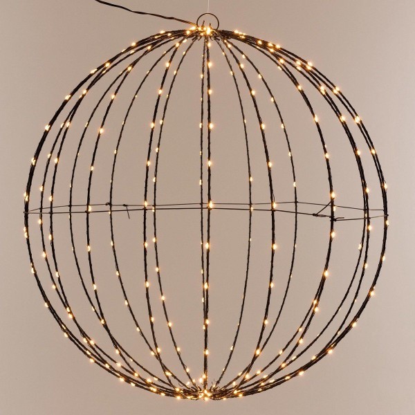 Kerstverlichting - Lichtbol met 240 led - Metaal - 40 cm - met Timer - extra warm wit