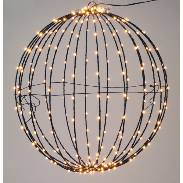 Kerstverlichting - Lichtbol met 400 led - Metaal - 60 cm - met Timer - extra warm wit