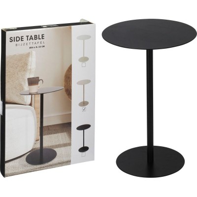 Bijzettafel - Rond - Zwart - 35x53 cm