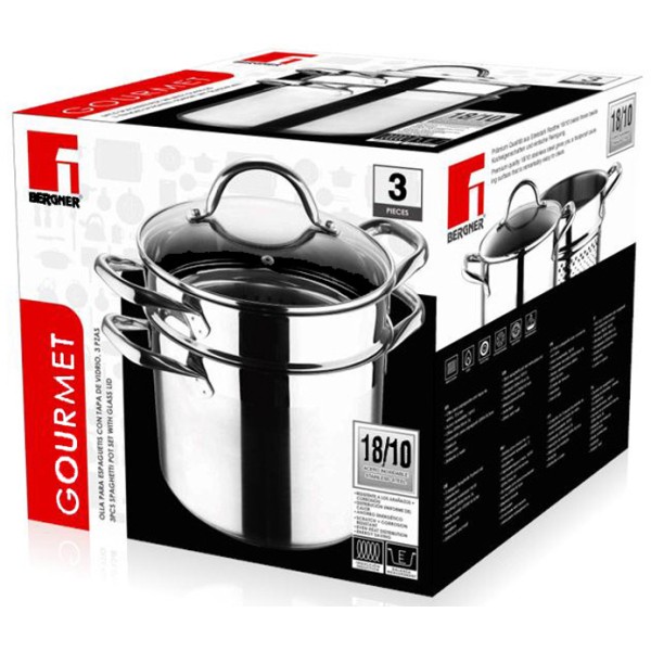 Bergner  RVS 18/10 Pastapan 20cm - 5 liter