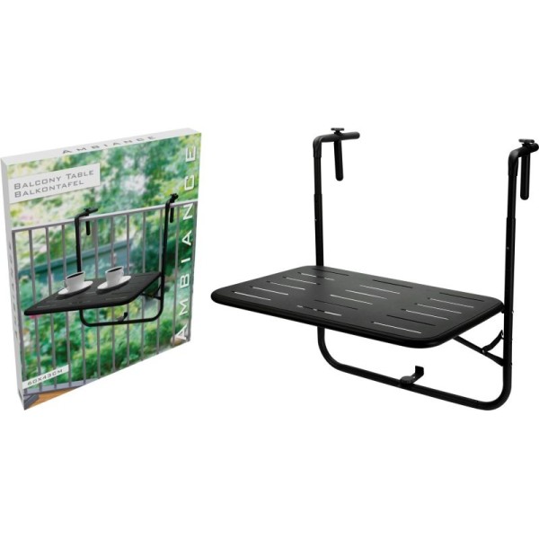 Balkontafel - Mat Zwart - 60x40