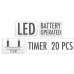 Decoratieslinger verlicht - 20 LED Lampionnen van Katoen - met Timer - Roze