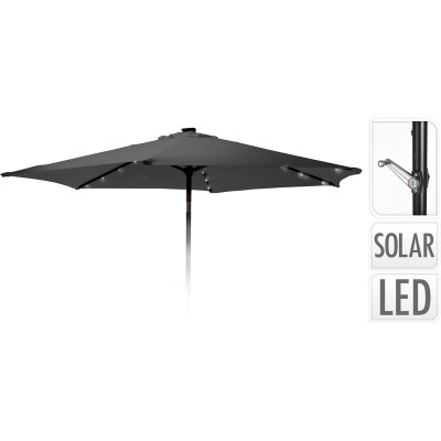 Parasol met verlichting - 270cm - antraciet