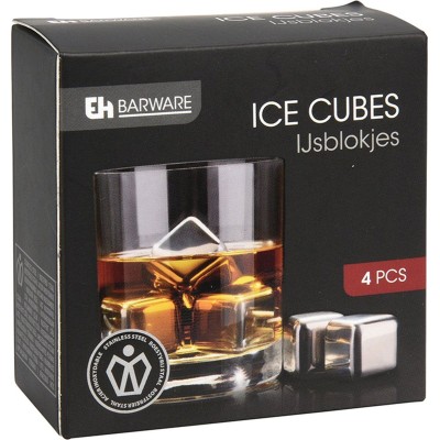 IJsblokjes RVS - 4 stuks