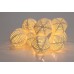 Lichtsnoer met 10 Lampionnen - 1.35m - op batterijen - met Timer