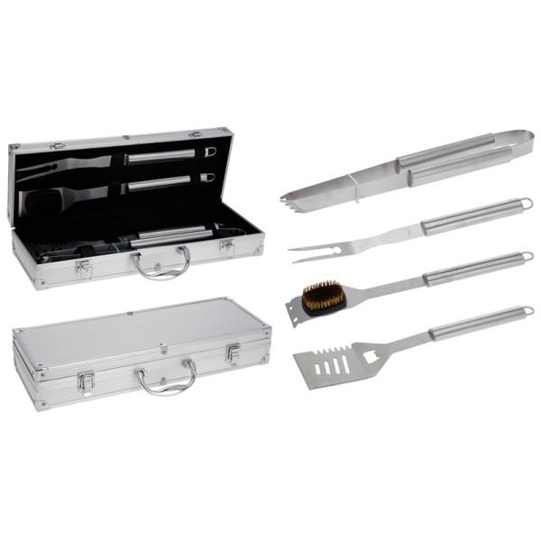 BBQ Barbecue gereedschapset (4 dlg) in koffer
