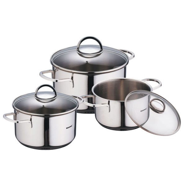 Bergner Roestvrijstalen pannenset (6 dlg)