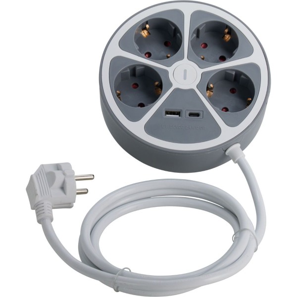Stekkerdoos - 4-Weg - met USB