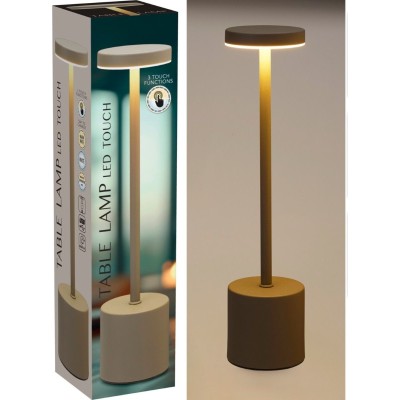 Tafellamp Taupe - 34cm - Touchlamp - Dimbaar - USB