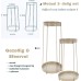 Plantenstandaard - 46 + 58 cm hoogte - taupe - set van 2