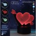 3D Illusie Lamp - LED - 7 verschillende kleuren - 15cm - Hart