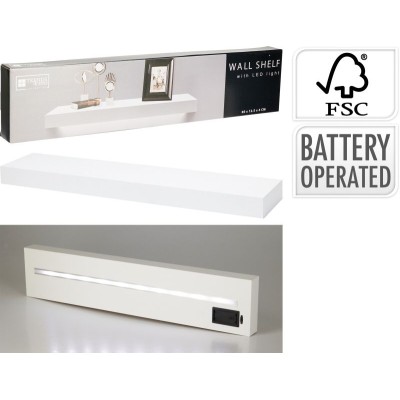 Wandplank met LED verlichting - Wit