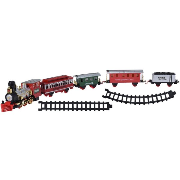 Kersttrein - met licht en geluid - 22 delig