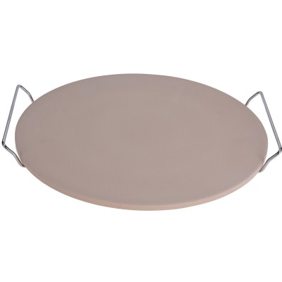Pizza-baksteen 33cm met metalen houder