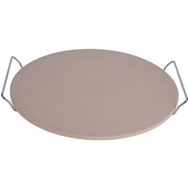 Pizza-baksteen 33cm met metalen houder