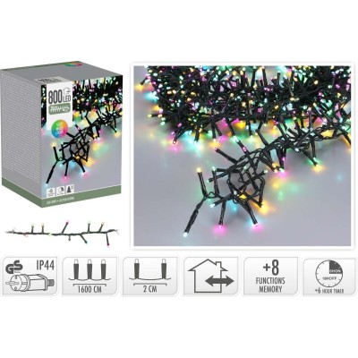 Microcluster - 16 Meter - 800 led - Soft Multi Colour - Kerst - Festival