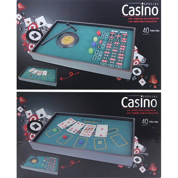 Casino Roulette & Speeltafel (2-in-1)