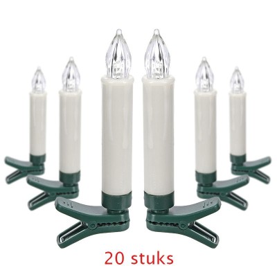 Kaarsverlichting - 20 stuks - draadloos - met afstandsbediening 