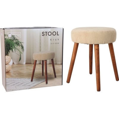 Bijzetkrukje - creme wit - 45cm