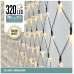 Netverlichting 320 LED's - 300x150cm - warm wit - groen snoer