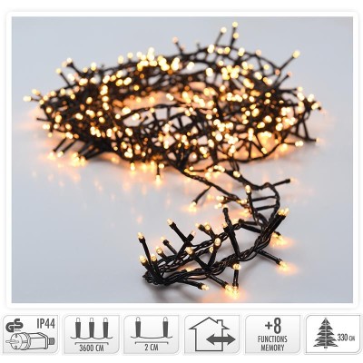 Micro Cluster 1800 LED's 48 meter extra warm wit