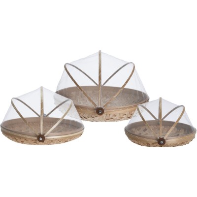Vliegenkap - bamboe - set van 3