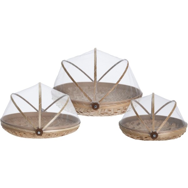Vliegenkap - bamboe - set van 3