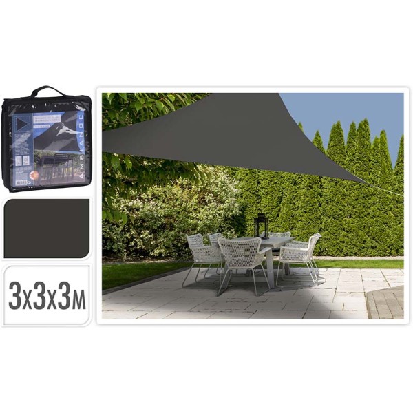 Schaduwdoek driehoek 3x3x3m 