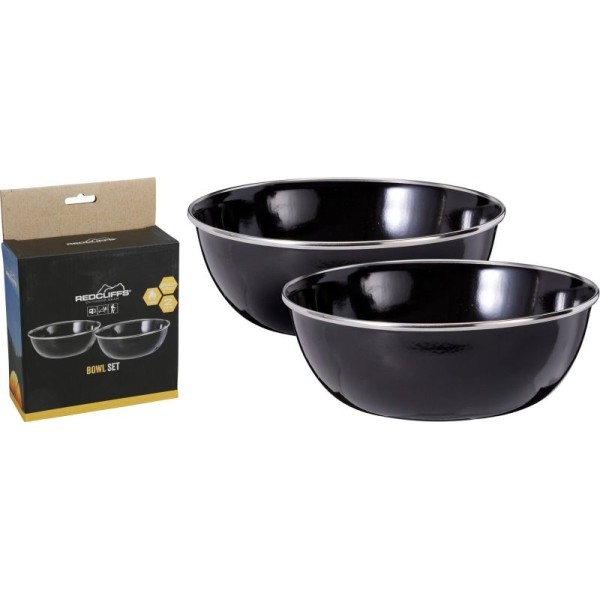 Campingschalen 2x - emaille