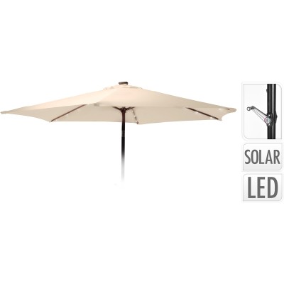 Parasol met verlichting - 270cm - creme
