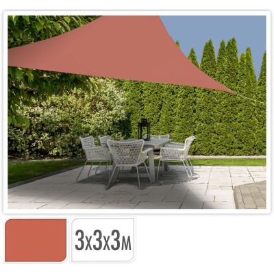 Schaduwdoek driehoek 3x3x3m - terra
