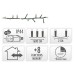 Microcluster - 800 led - 16m - warm wit - Timer - Lichtfuncties - Geheugen - Buiten