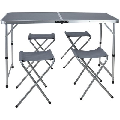 Campingset - Tafel en 4 Stoelen