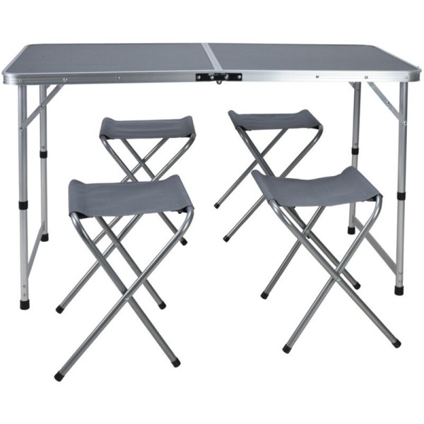 Campingset - Tafel en 4 Stoelen
