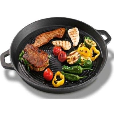 Professionele BBQ Grillpan van Gietijzer – Extra Groot Formaat