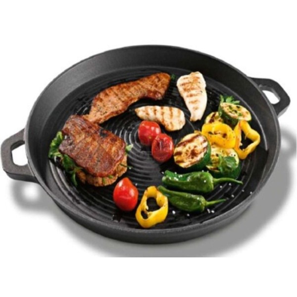 Professionele BBQ Grillpan van Gietijzer – Extra Groot Formaat