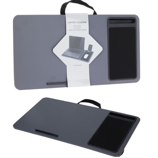Laptoptafel met Kussen - Schootkussen - 57.5 x 30.5 - grijs